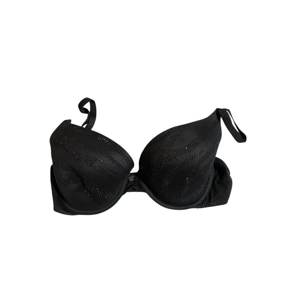 Victoria’s Secret lined Demi Black with Rhinestone bra 34D